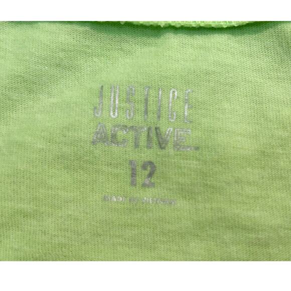 Justice Active Neon Green Emoji Long Sleeve T-Shirt Girls Size 12 - Picture 4 of 8
